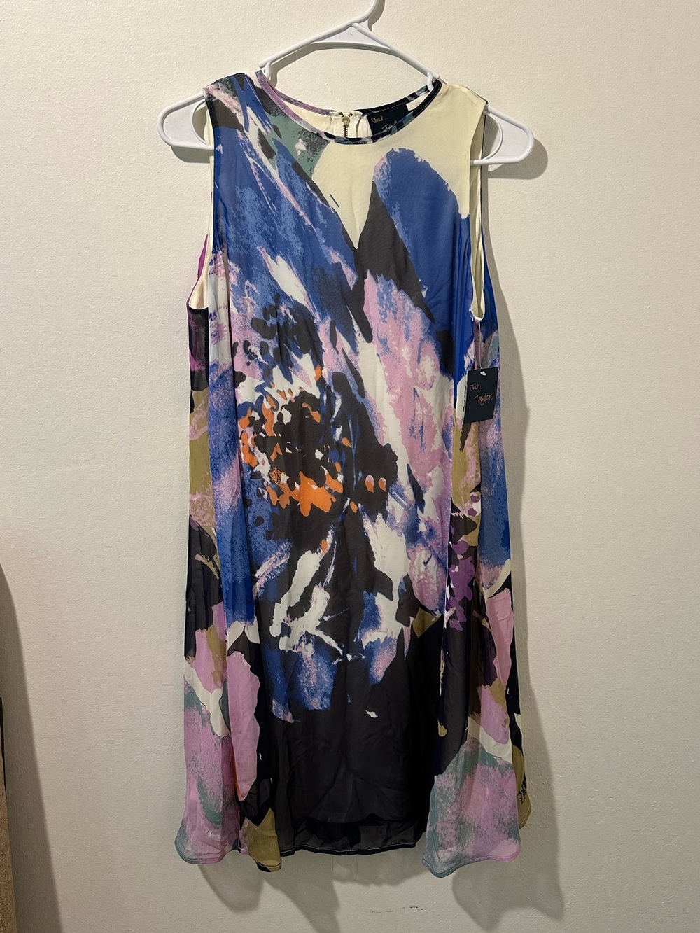 Just...Taylor Multicolor Abstract Print Sleeveless Shift Dress